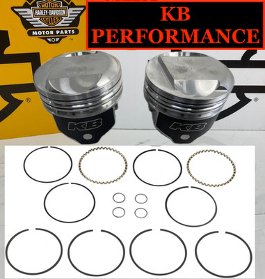 84-99 EVO 3.498'' Softail FXR Dyna KB PERFORMANCE .030 Hypereutectic Pistons/Ring