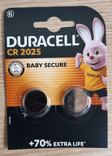 Duracell CR2025 3V Lithium Coin Cell Battery Long Expiry