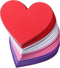 12 Pcs 6 Inches Valentine Heart Foam Stickers EVA Large Self Adhesive Glitter Mi