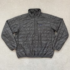 Patagonia Nano Puff 1/4 Zip Jacket Men's XL Gray Pullover Puffer Outdoor