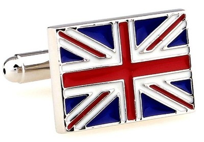 United Kingdom Flag Great Britain British Union Jack Pair Cufflinks in Presentat