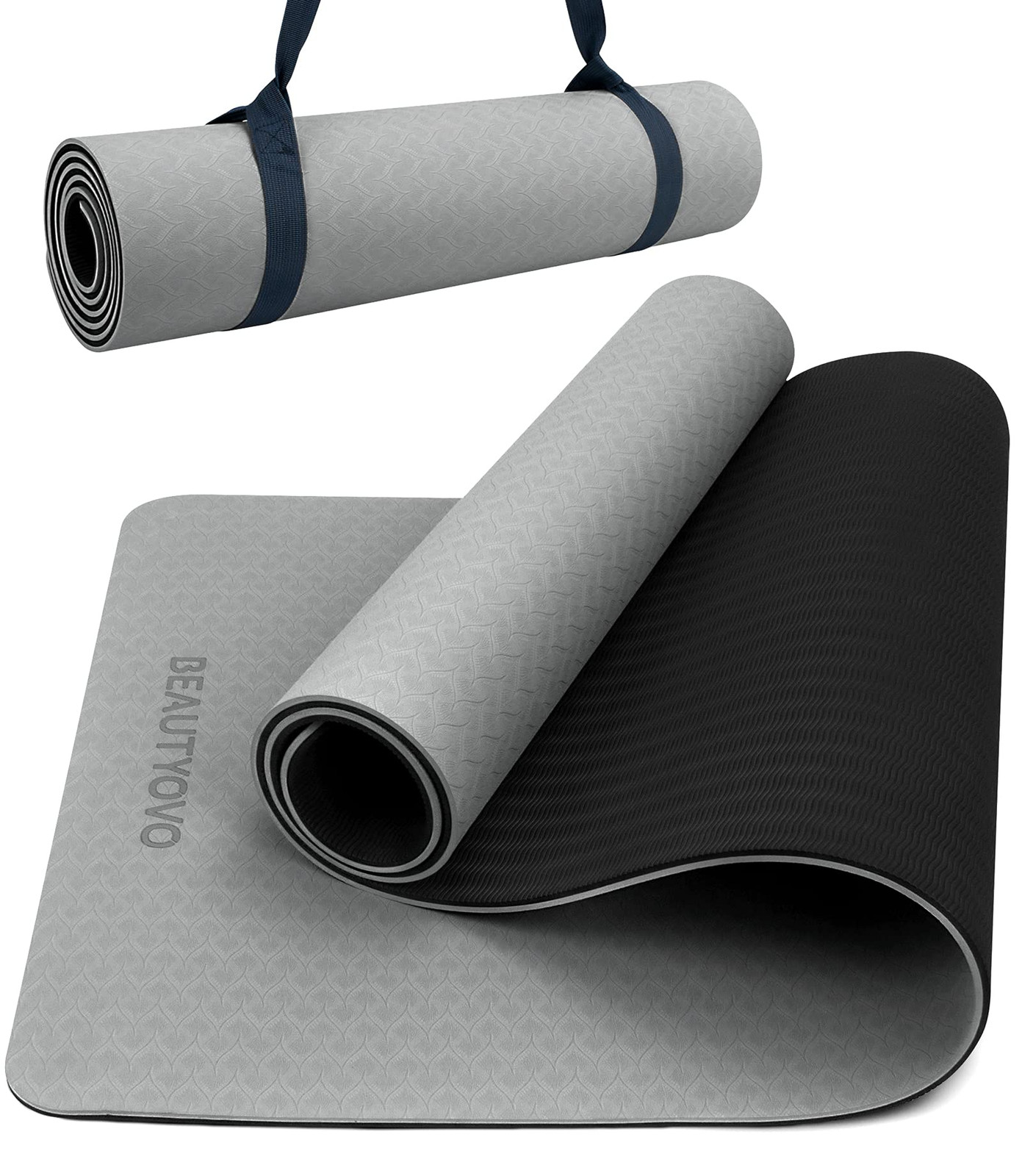 Extra Thick 1/3 Inch Non-Slip Yoga Mat with Strap for Professionals