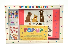 STICKER CRAFTS Vintage 1994 MRS. GROSSMAN'S POP-UP CARD KIT NIP NEVER USED DOGS