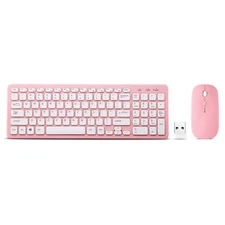 Wireless Keyboard and Mouse Combo Compact Quiet Wireless Keyboard and Mouse S...