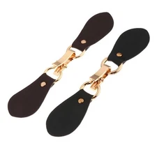 Pair Of Fashion Leather Toggle Clouser Buttons with metal