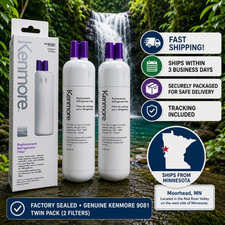 Kenmore 9081 Refrigerator Water Filter Twin Pack Genuine OEM Sealed 2-Pack