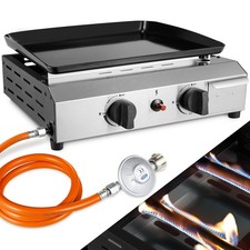 Kompakt Tischgasgrill 2 Brenner, Gasgrill Edelstahl 4,8 KW 16500 BTU Gas …