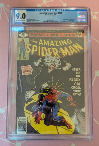 Amazing Spider-Man #194 CGC 9.0 1st Appearance of Black Cat Key Issue