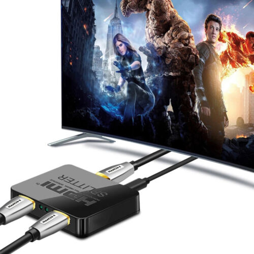 HDMI Splitter Verstärker 1 in 2 Out Video Duplicator 4K HD 3D Foxtel DVD UK - Bild 2 von 9