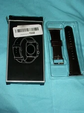 Premium Genuine Leather Dark Brown Watch Band Strap For Apple Watch  44mm 42mm