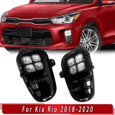 LED DRL Daytime Running Front Fog Lamps w/ Turn Light For KIA Rio 2018 2019 2020