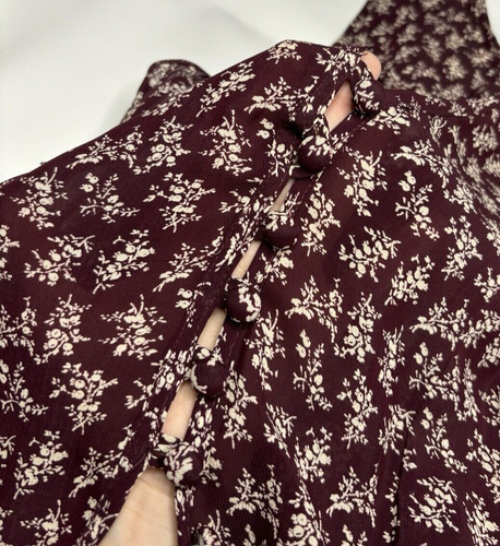 Gilet da donna Shelli Segal vintage lavanderia anni '90 bottoni grunge floreale taglia 8 - Foto 5 di 11