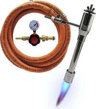 Propane Forge Single Burner Kit for Blacksmithing -Includes Valve-Hose-Regulator