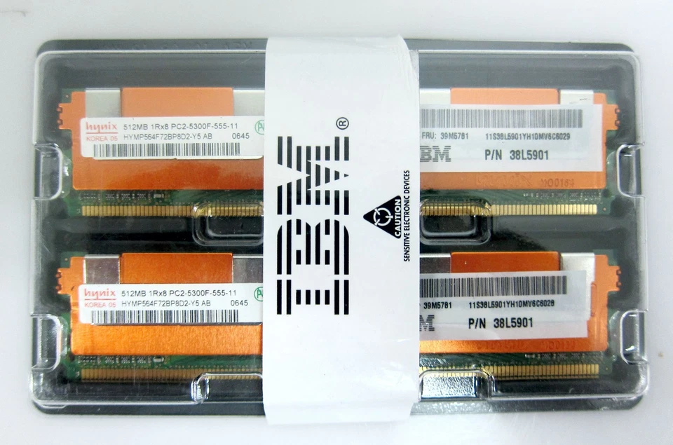 IBM 1 GB Kit  ( Hynix 2X 512MB DDR-2)  Desktop Memory Module IBM P/N 38L5901 - Image 2 of 3