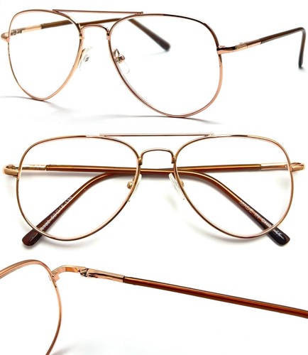 Gafas de lectura estilo piloto clásico doble puente diseñadas en forma de metal L294 - Imagen 15 de 45