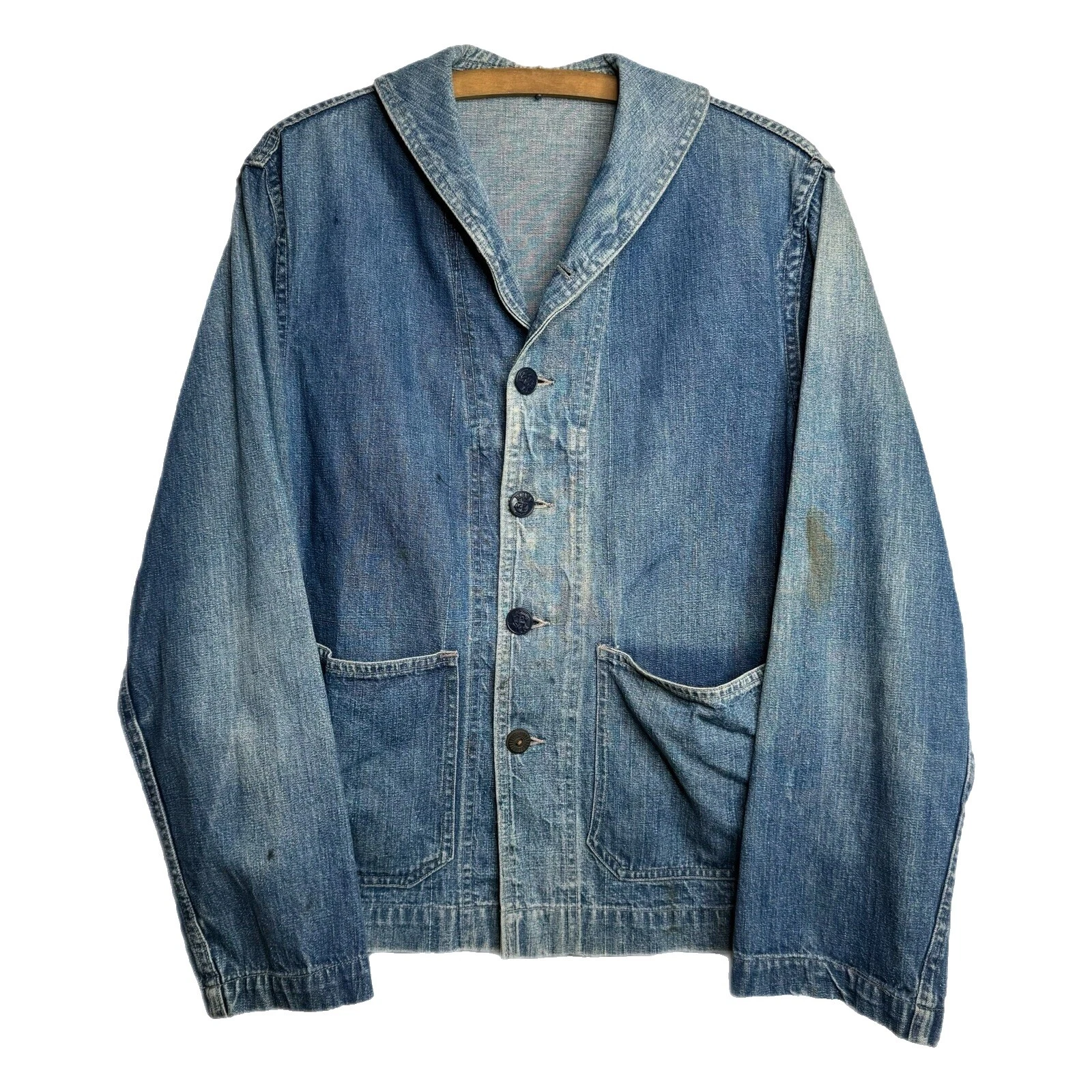 Denim 1940s Vintage Outerwear Coats & Jackets for Men