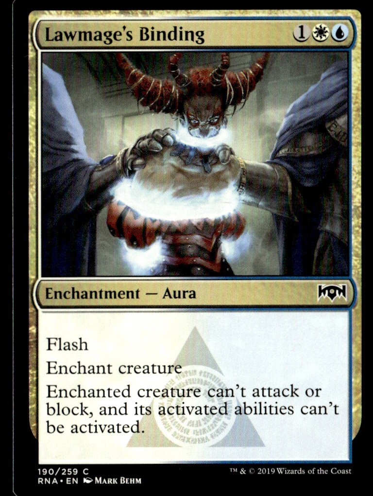 2019 Ravnica Allegiance Lawmage's Binding Expansion/Common #190