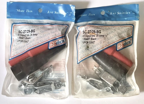 Lot of 2 Pack Selecta Switch SC-27/29-BG Mueller Crocodile Test Clips 20A