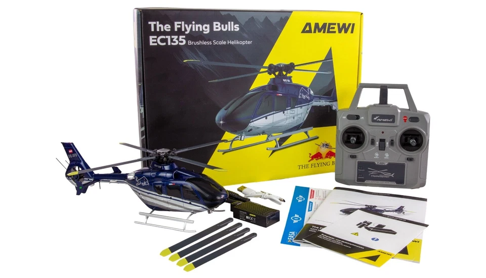 THE FLYING BULLS EC135 HELIKOPTER BRUSHLESS 6 Amewi 25331 Flugfertig - Bild 2 von 4