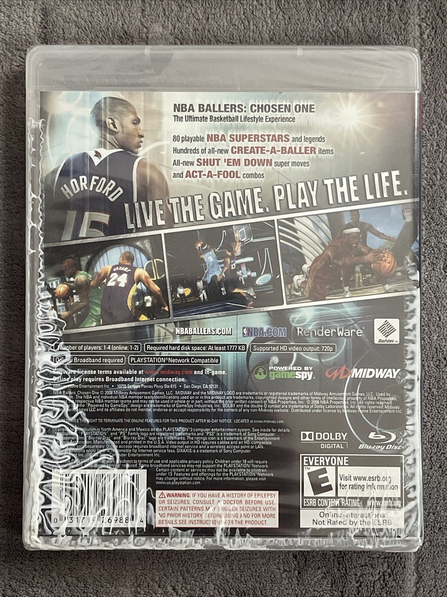 NBA Ballers: Chosen One (Sony PS3, 2008) Brand New Factory Sealed