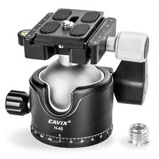 Tripod Ball Head with 1/4" Arca Swiss Quick Release Plate Aluminium Tripod Ba...