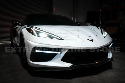 Para Corvette C8 20-Up FLASH DE CARBONO LED DRL Secuencial Barra de Luz Bisel Inserto - Imagen 5 de 24