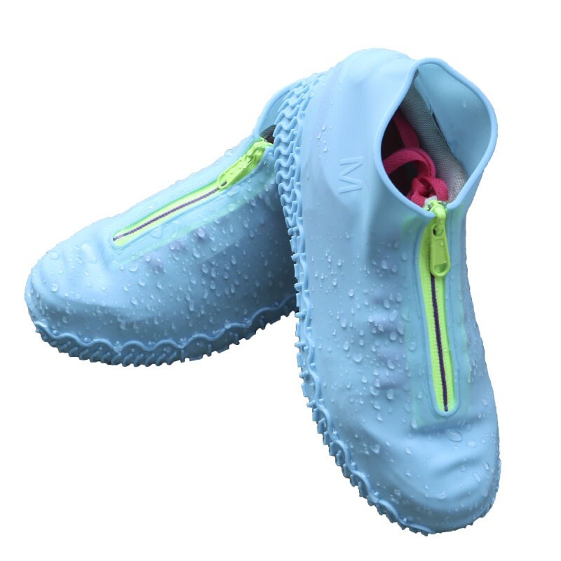 Waterproof Silicone Shoe Covers Slip-On With Zipper (Men