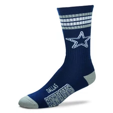 Dallas Cowboys Men's Crew Socks Youth Size 1 to 5 4 Stripe