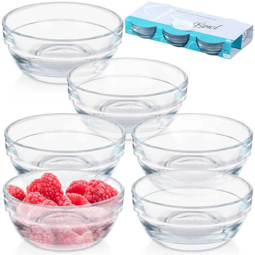 Glasschüssel Salatschüssel Salatschälchen Glasschälchen 7,5 cm 80 ml 6 Stk.