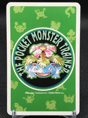 Meowth POKEMON Green Trump Card TCG 1996 Nintendo Made in Japan