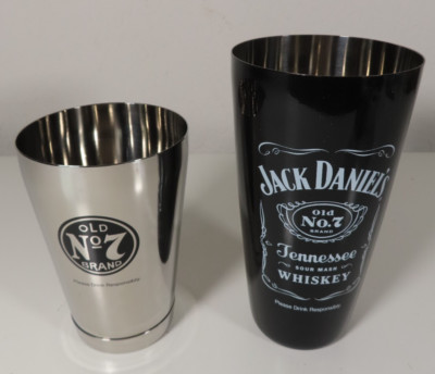 Authentic Jack Daniels Shaker Cocktail Tin/Topper Metal Professional Barware