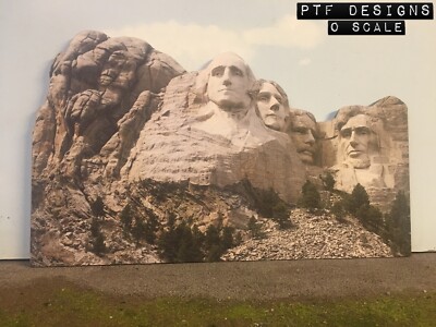  Mt Rushmore  O Scale Scratch Built Mountain Flat-Front Presidential Background