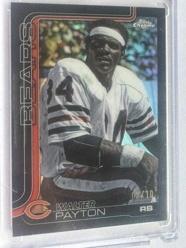 2025 Topps Chrome Sapphire Football Black Walter Payton #402
