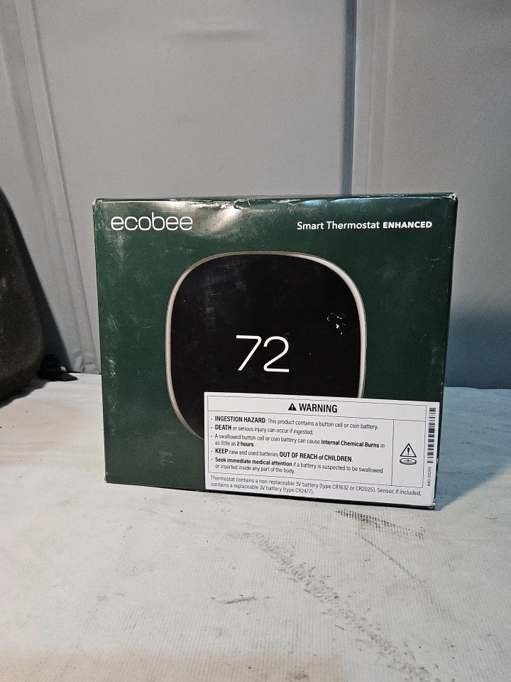 +Ecobee EB-STATE6L-01 Smart Thermostat Enhanced - Black - WiFi Programmable.
Opens in a new window o