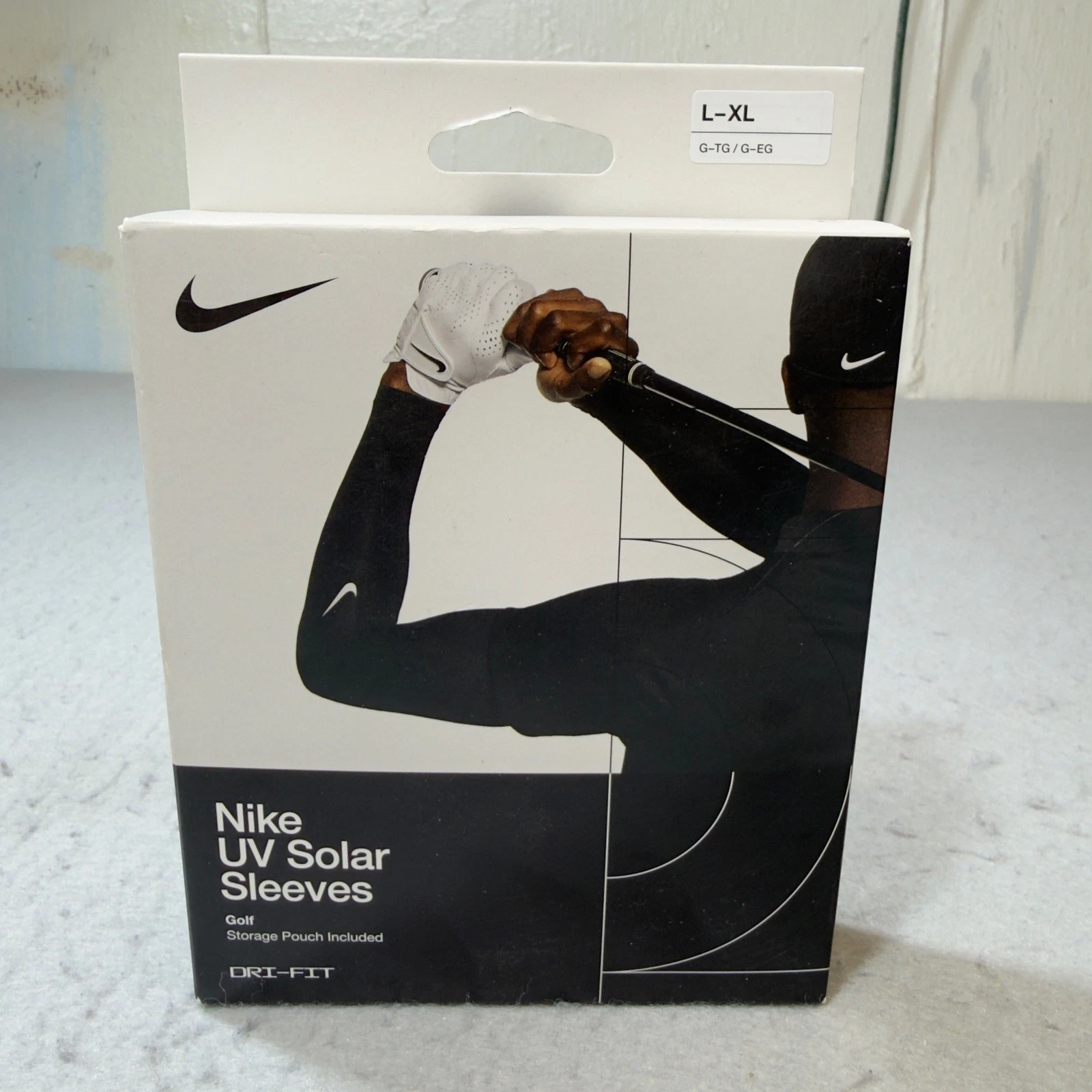 Nike UV Solar Sleeves Unisex L/XL Black New Dri-FIT Golf Sun Protection