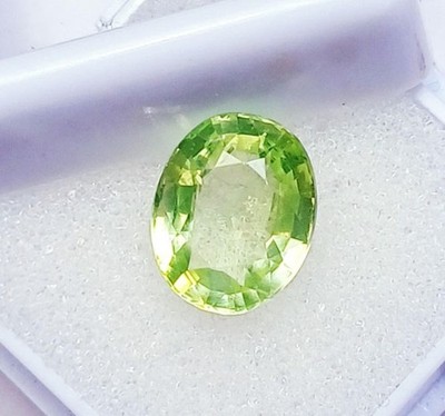 Untreated Unheated 4.20 Ct Natural Peridot Oval Shape Certified Loose Gemstone