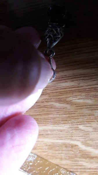 Belles boucles d'oreilles en argent 525 avec pierre - Photo 3/4