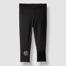 Flo Dancewear Girl's Black Active Dance Capri Stretch Leggings Pants Size: 6