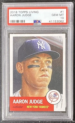 2018 Topps Living #1 - AARON JUDGE , PSA 10 GEM MT - New York Yankees