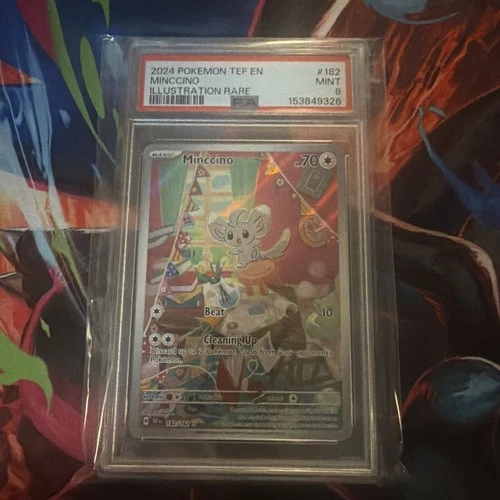 Minccino #182 Illustration Rare Temporal Forces PSA 9
