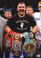 OLEKSANDR USYK SIGNED 16x12 UNDISPUTED CHAMP PHOTO (ACG CERT AG25431)