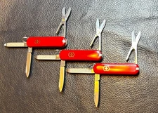 Victorinox CLASSIC SD Small Swiss Army Knife - Red - 58mm - Lot of 3