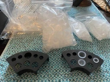 Tattoo Ink Wide Caps Edge 300pcs, SML Mixed Sizes, 2 Ink Cup Holders, Transparen