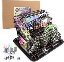 3D Wooden Puzzle Marble Run with LED Lights, Model Building Kits for...