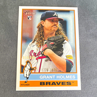 Topps Heritage 2025 Grant Holmes Atlanta Braves #22 Bicentennial RC /200