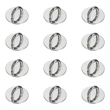 12pcs Phone Ring Holder 0.9" Adhesive Circle Cell Phone Ring Finger Grip, Silver