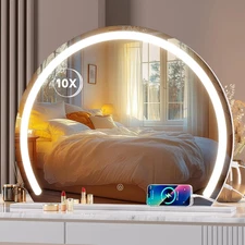 Vanity Mirror with Lights, 22.8" X 18.1" LED Makeup Mirror, Lighted Makeup Mirro