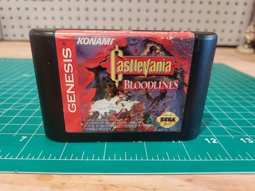 Castlevania: Bloodlines (Sega Genesis, 1994) Cartridge Only Damaged Label