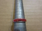 VINTAGE 925 RED CRYSTAL RING SIZE 7