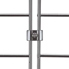 Gridwall Joining Connectors for Wire Grid Panels/Grid Wall - Chrome - 20 Pack